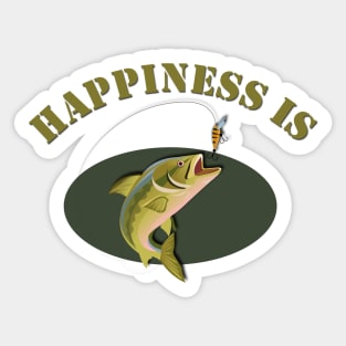 Happiness is Trout Fishing Sticker